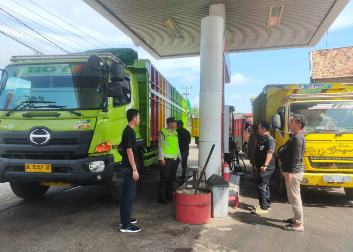 Polsek Tanjung Raja Monitoring Stok Bio Solar di SPBU Tanjung Raja.