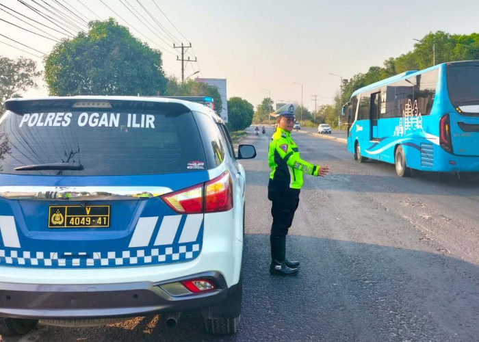 Sat Lantas Polres Ogan Ilir, Patroli Beat Siang Tertibkan Lalu Lintas