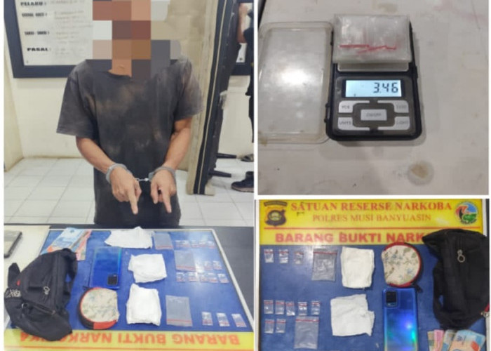 Polres MUBA Tangkap Pengedar Sabu di Desa Gajah Mati, Barang Bukti Tersembunyi dalam Dompet Emas