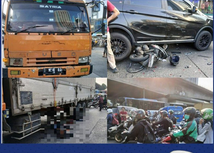 Kecelakaan Beruntun di Lampu Merah Slipi, Tronton Seruduk 8 Kendaraan