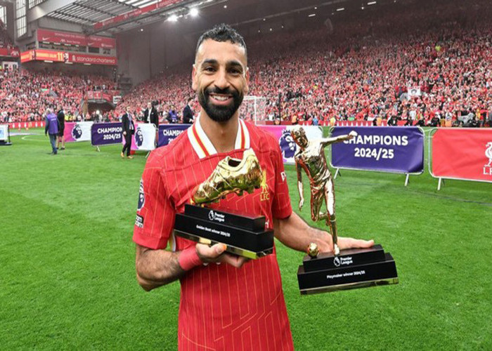 Mohamed Salah Raih Sepatu Emas Premier League 2024-2025
