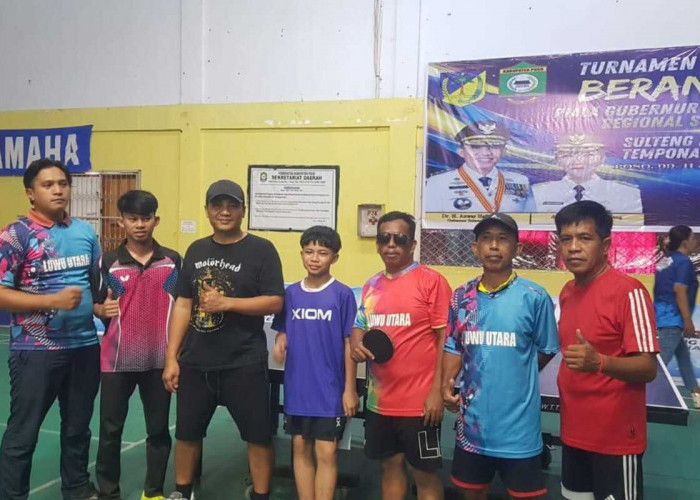 Petenis Meja Luwu Utara Lolos ke Babak Sistem Gugur Gubernur Sulteng Cup 2026