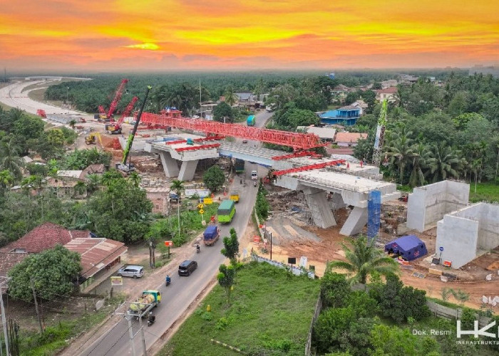 Progres Konstruksi Tol Palembang-Betung 3 Mainroad Capai 50,16 Persen