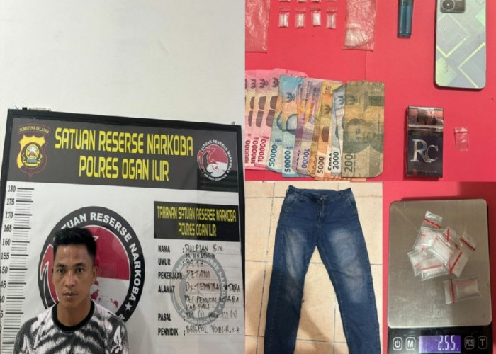 Sat Narkoba Polres Ogan Ilir dan Polsek Muara Kuang Tangkap Pelaku Narkoba di Bedeng 8 