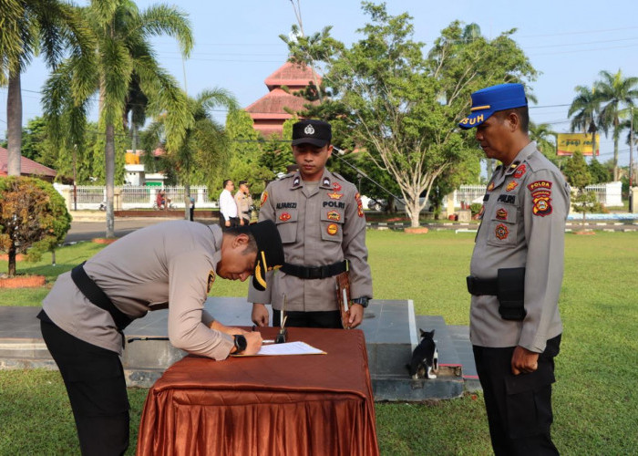 Kapolres Ogan Ilir Membuka Latja Siswa Diktuk Bintara Polri Gelombang II Tahun 2024