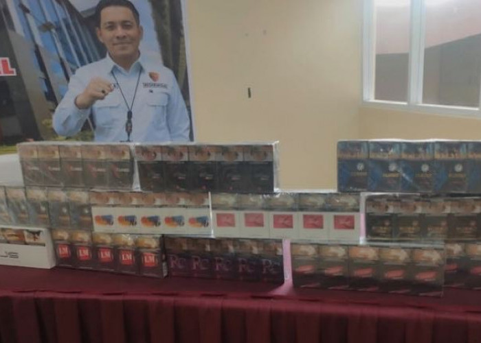 Subdit Indagsi Ditreskrimsus Polda Sumsel Gagalkan Peredaran Ratusan Ribu Batang Rokok Ilegal