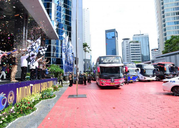 Kolaborasi 4 Kementerian Gelar Mudik Gratis, Berangkatkan 1.160 Pegawai dengan 34 Bus