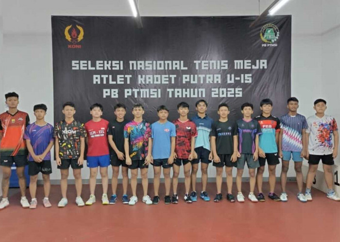 Seleksi Nasional Petenis Meja Kadet Putra U-15 Berakhir, ini Nama-Nama yang Lolos