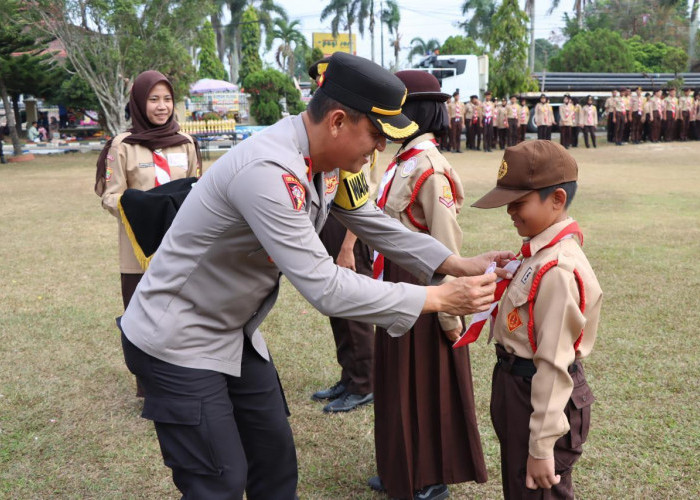 Wakapolres Ogan Ilir Membuka Lomba Pramuka Saka Bhayangkara Ogan Ilir Cup II 