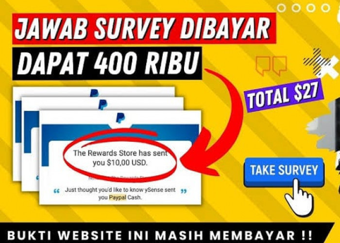 Isi 1 Survey 3 Menit Dibayar Rp90 Ribu Sehari Bisa Sampai 5 Kali, ini Caranya