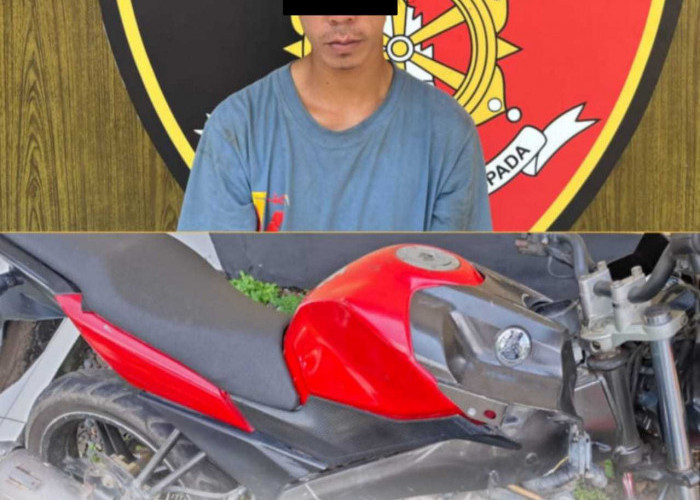 Ditangkap Saat Mencari Mangsa, Sebelumnya Berhasil Curi Motor Mahasiswa Di Indralaya 