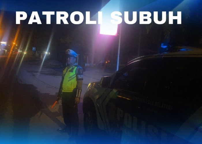 Satlantas Polres Ogan Ilir Gelar Patroli Beat Subuh di Jalur Lintas Timur