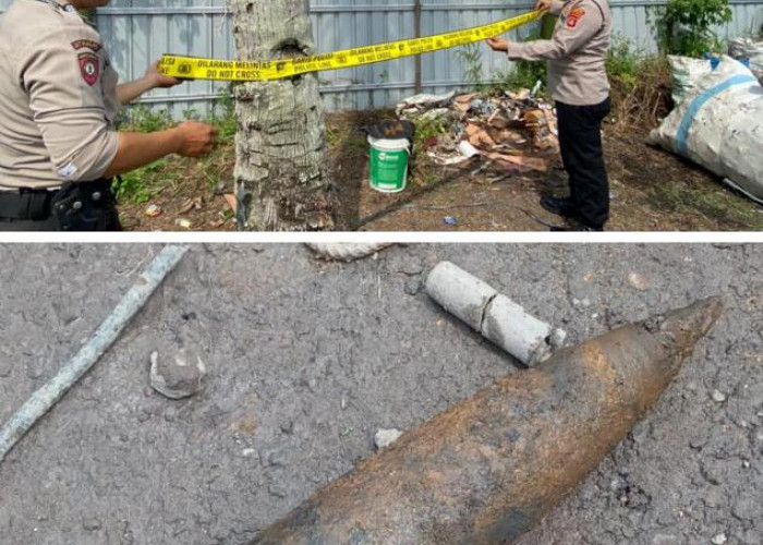 Peluru Mortir Berat 10 Kg Ditemukan Digudang Rongsokan