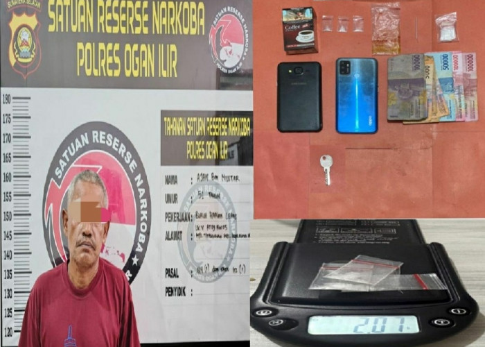 Simpan 3 Paket Sabu, Polres Ogan Ilir Tangkap Pelaku Di  Bedeng Kontrakan