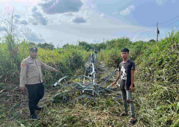 Tower XL dan Smartfren di Indralaya Roboh, Polsek Cek Ke Lokasi