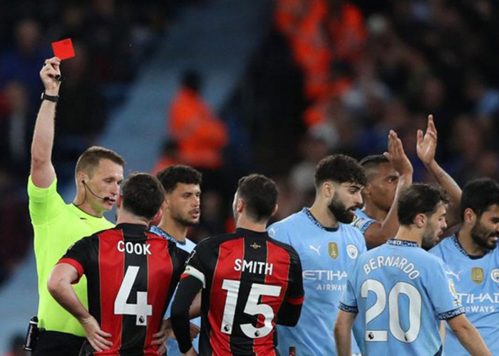 The Citizens Menang 3-1 Atas Bournemouth, Hakim Usir 2 Pemain  