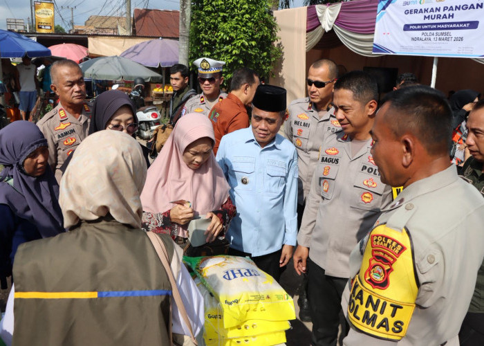 Wabup H Ardani dan Kapolres Ogan Illr Hadiri Gerakan Pangan Murah Bersama Bulog Selama Ramadan