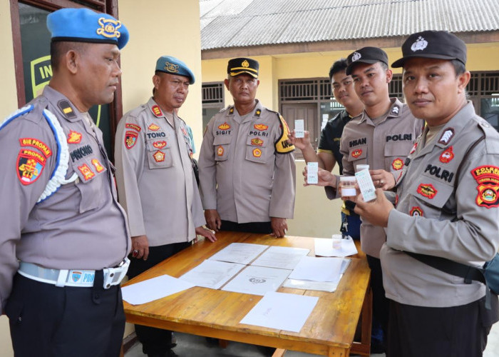 Personel Polsek Pemulutan di Tes Urine Dadakan, Hasilnya !