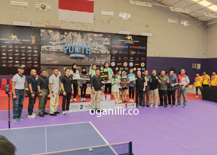 Indonesia Pingpong League Youth 2025 Zona Sumatera, Sumsel Juara Umum