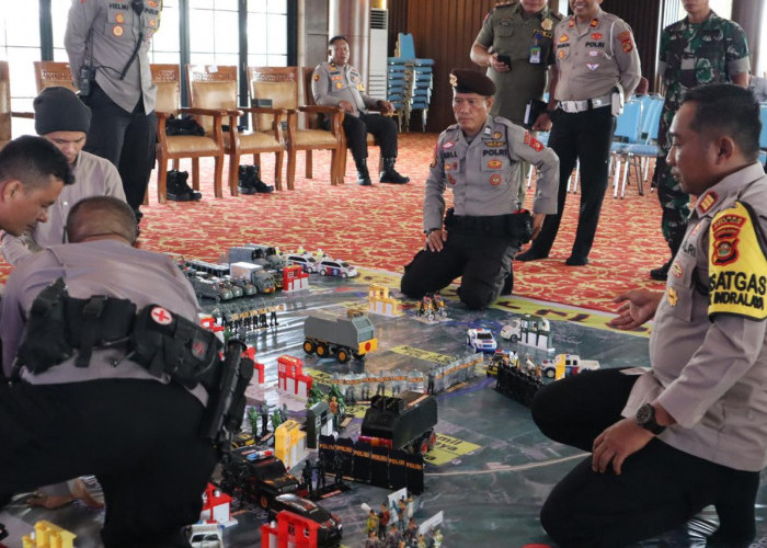 Pengamanan Pilkada, Kapolres Ogan Ilir, Pimpin Latihan Tactical Floor Game