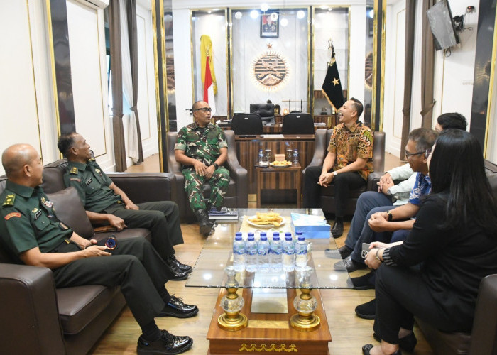 Danrem 044/Gapo Terima Kunjungan Silaturahmi Wakil Kepala Wilayah Bank Mandiri Sumsel
