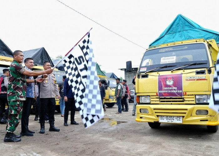 Usai Cuti Kampanye, Bupati Panca Lepas Logistik Pilkada  Ogan Ilir