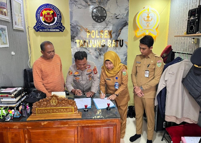 Polsek Tanjung Batu MoU SMKN 1 Tanjung  Batu Ogan Ilir,  Ini Kerjasamanya !