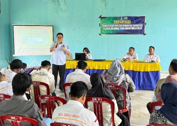Dinkominfo Muba Gelar Sosialisasi PPID Desa di Sungai Medak