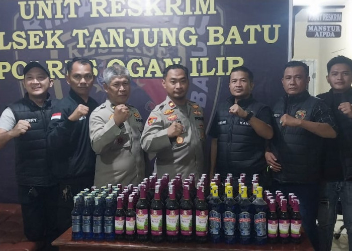 Puluhan Botol Miras Dari Tiga Pemilik Diama Polsek Tanjung  Batu