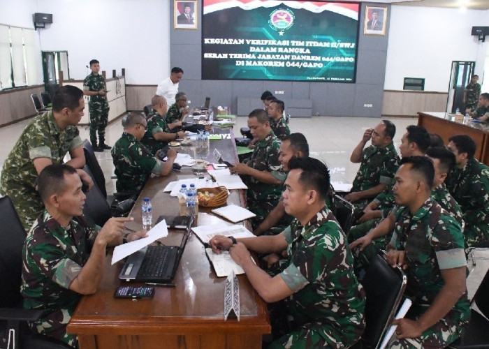 Danrem 044/Gapo Bakal Diganti, Korem 044/Gapo Jalani Verifikasi oleh Itdam II/Swj