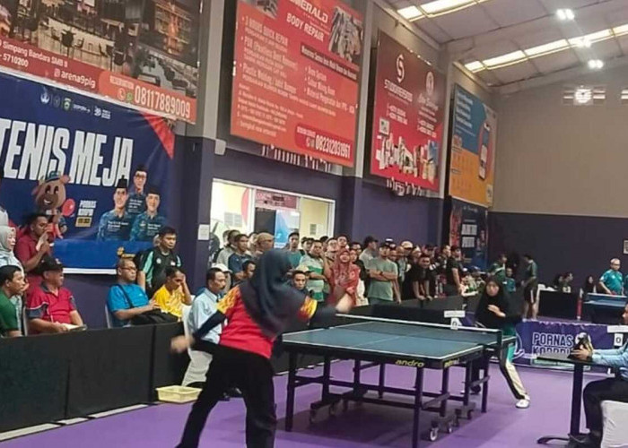 Pornas Korpri Sumsel 2025 - Tim Putri Tenis Meja Jateng Sua DKI, Final Kepagian