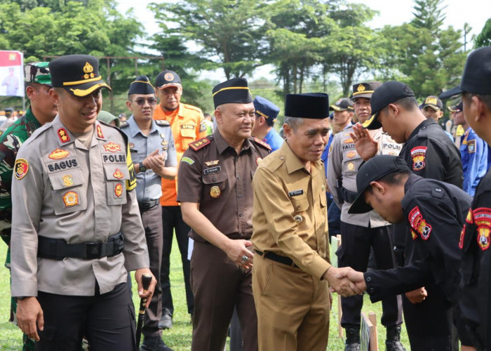 Wabup H Ardani Hadiri Pergeseran Personel Polres Ogan Ilir, Amankan 664 TPS