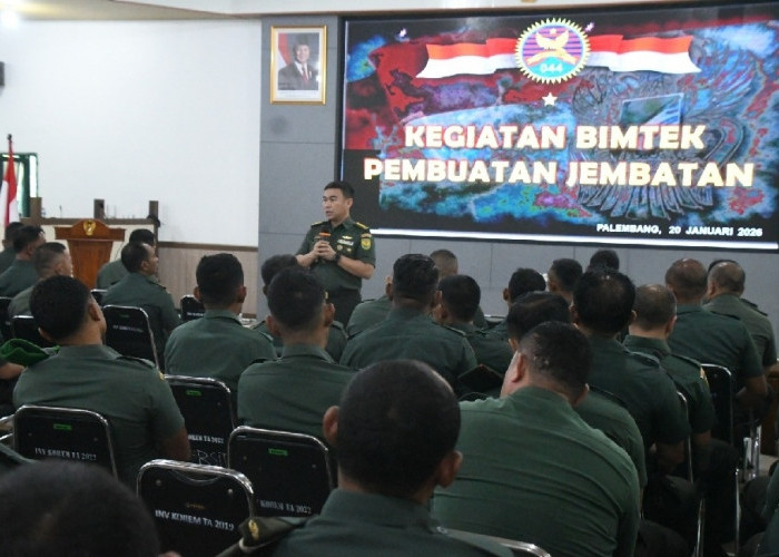  “Tidak Ada Toleransi Terhadap Pelaksanaan Yang Asal-Asalan” Bimtek Pembuatan Jembatan di Gelar Korem 044/Gapo