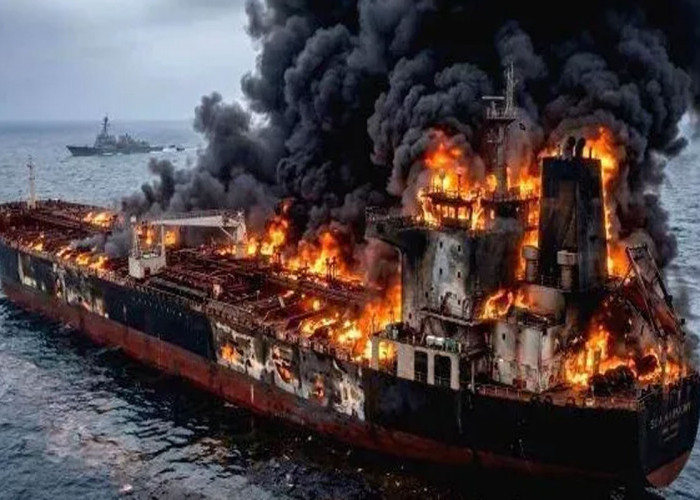 Diserang IRGC, Kapal Tanker Raksasa Kuwait Terbakar di Pelabuhan Dubai 