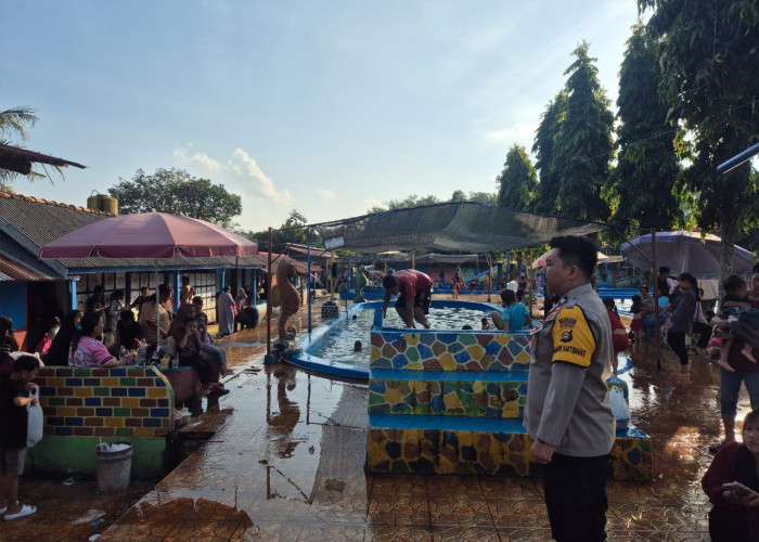 Polsek Tanjung Raja Perketat  Pengamanan  Objek Wisata Libur Idul Fitri H