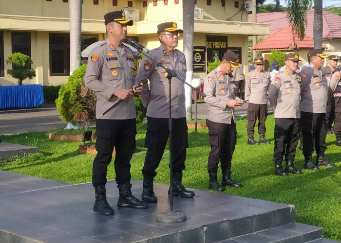 Polres Ogan Ilir Gelar Pelepasan Kompol Yanuardi, Memasuki Purna Bakti