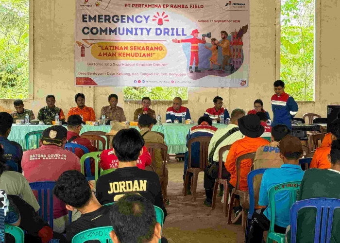 Pertamina EP Ramba Field Gelar Simulasi Emergency Community Drill