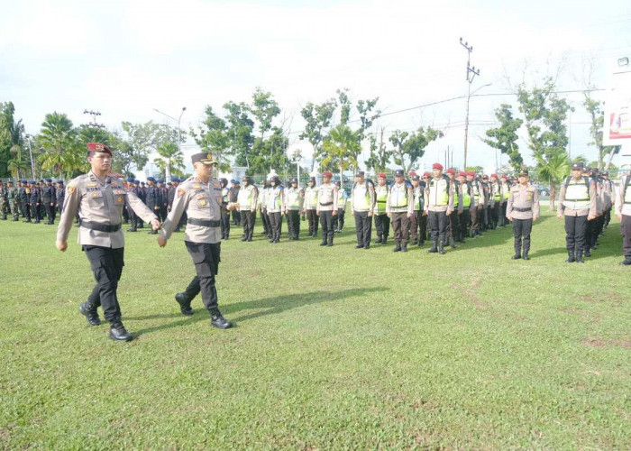 Polres Muba Gelar Apel Pergeseran Pasukan Pengamanan TPS, ini Pesan Kapolres 