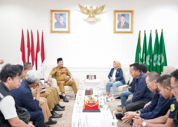 Sowan ke Bupati H M Toha, Pengurus PWI Muba Sampaikan Rencana Pelantikan