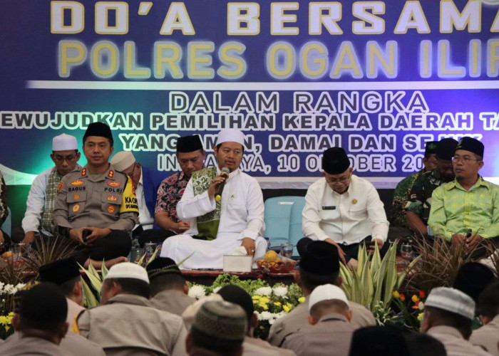 Polres Ogan Ilir Gelar Istighosah dan Doa Bersama, Wujudkan Pilkada 2024 Aman