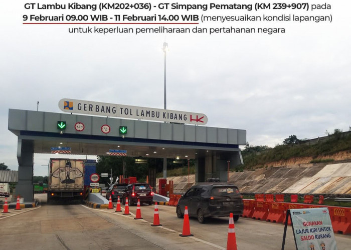 Tentatif  Tol  Terbanggi Besar – Pematang Panggang – Kayu Agung Dua Hari Ditutup 