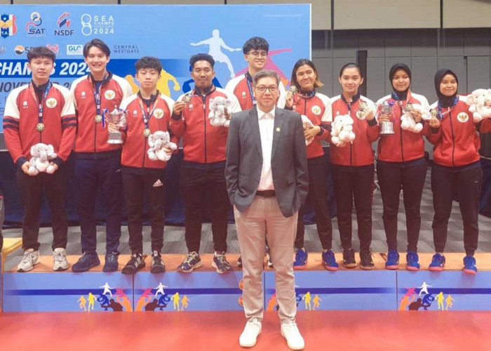 Timnas Putra dan Putri Tenis Meja Indonesia Juara III Beregu SEA Champs Thailand 2024