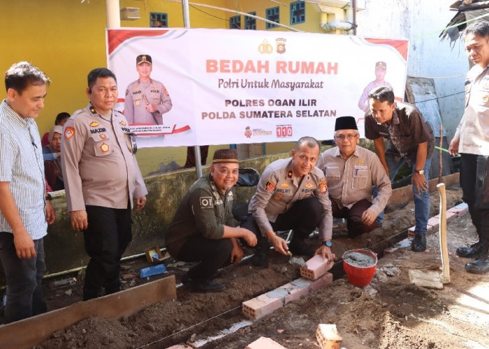 Sentuh Hati Warga, Polres Ogan Ilir Realisasikan Bedah Rumah dan Bantuan Sosial