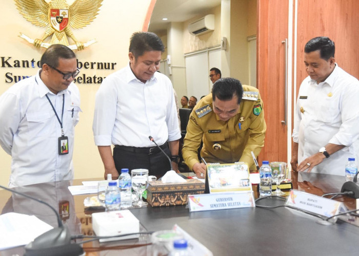 Momentum Bersejarah! Gubernur Sumsel dan Bupati Muba Teken Kesepakatan PI 10% Rimau.