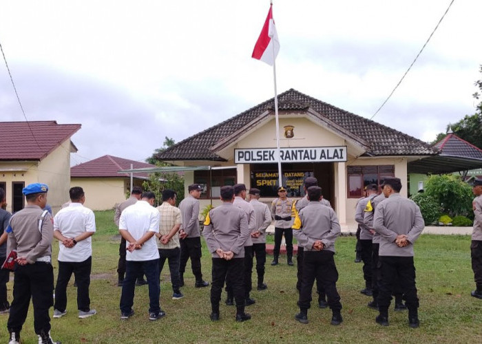 Ikuti Zoom Meeting  dan  Lakukan Anev, Polsek  Rantau Alai Pertajam Deteksi Dini