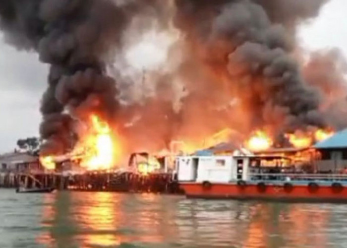 Kebakaran Besar di Pulau Buluh Batam, 1 Warga Meninggal Terjebak
