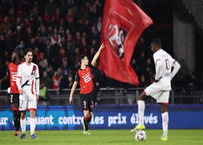 Tampil Dominan, PSG Kalah 1-3 di Kandang Rennes