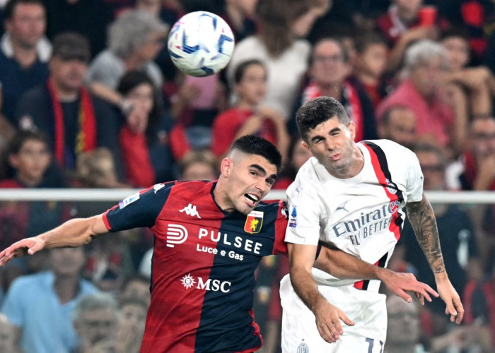 Liga Italia 2023: AC Milan Menang Susah Payah Atas Genoa, Oliver Giroud Jadi Kiper