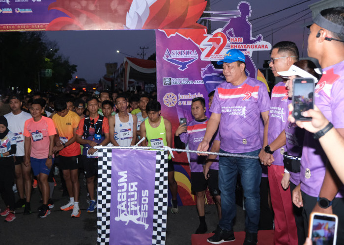 Bupati H M Toha Lepas Para Peserta Bhayangkara Muba Run
