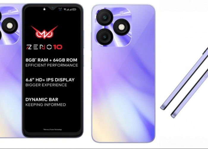 Itel  Zeno 10 : Rekomendasi HP Rp1 Jutaan yang Disupport Fitur Virtual RAM dan Layar IPS LCD